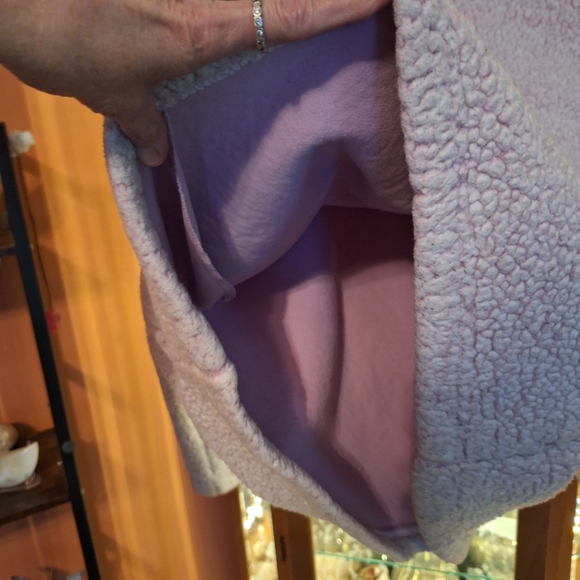 Women's Time & Tru Pinkish Lilac Fleece Teddy Pullover 3/4 Zip Sz 1X - Picture 6 of 12